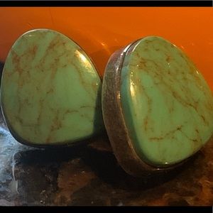 LMC Navajo turquoise earrings in sterling